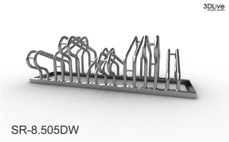 Stojak na 8 rowerów, model SR-8.505DW.