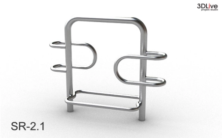 Stojak na 2 rowery, model SR-2.1. Model do wbetonowania.