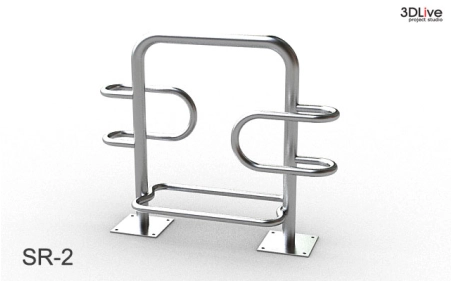 Stojak na 2 rowery, model SR-2. Model do przykręcenia.