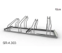 Stojak na 4 rowery, model SR-4.303(NW) - Niski z lewej, Wysoki z prawej.