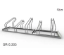 Stojak na 5 rowerów, model SR-5.303(WW) - Wysoki z lewej, Wysoki z prawej.