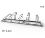 Stojak na 5 rowerów, model SR-5.303(NN) - Niski z lewej, Niski z prawej.