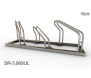 Stojak na 3 rowery, model SR-3.909UL(WW) - Wysoki z lewej, Wysoki z prawej.