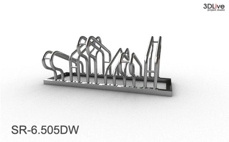Stojak na 6 rowerów, model SR-6.505DW.