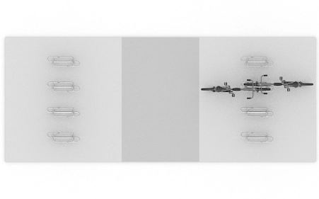 Powierzchnia robocza stojaka SR-2, układ prosty dwu rzędowy.