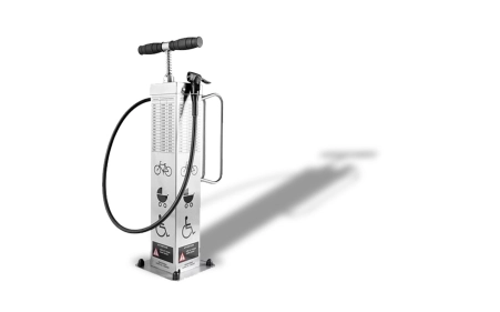 Publiczna pompka rowerowa PO-1.1.06 stal nierdzewna AISI 304 malowana proszkowo RAL