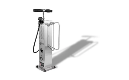 Publiczna pompka rowerowa PO-1.1.06 stal nierdzewna AISI 304 malowana proszkowo RAL