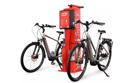 Stacja ładowania i naprawy rowerów SŁNR-1.1.07 Lion Box stal nierdzewna AISI 304 malowana proszkowo RAL