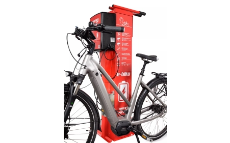 Stacja ładowania i naprawy rowerów SŁNR-1.1.07 Lion Box stal ocynkowana galwanicznie malowana proszkowo RAL