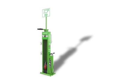 Stacja ładowania i naprawy rowerów SŁNR-1.1.08, 4 gniazda Schuko 250V, stal ocynkowana galwanicznie malowana proszkowo RAL