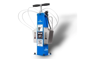 Stacja naprawy rowerów SNR-1.1.06U stal nierdzewna AISI 304 malowana proszkowo RAL