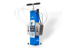 Stacja naprawy rowerów SNR-1.1.06U stal nierdzewna AISI 304 szlifowana