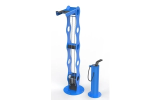 Stacja naprawy rowerów SNR-1.1.19.1 stal ocynkowana galwanicznie malowana proszkowo RAL + pompka