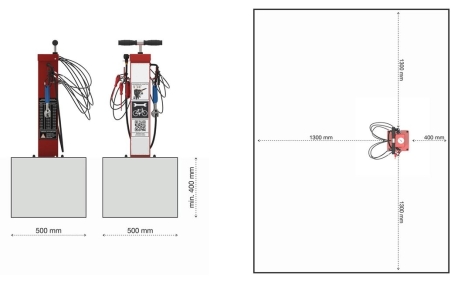 Stacja naprawy rowerów SNR-1.1.06 stal ocynkowana malowana proszkowo lub termoplastycznie RAL
