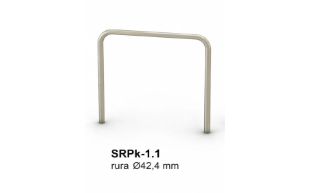 Stojak rowerowy SRPk-1.1 bez poprzeczki — do zabetonowania — stal nierdzewna AISI 304  — rura Ø42,4 mm