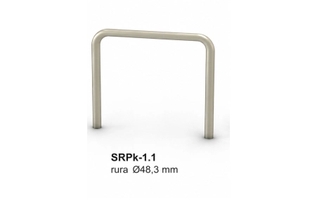 Stojak rowerowy SRPk-1.1 bez poprzeczki — do zabetonowania — stal nierdzewna AISI 304  — rura Ø48,3 mm