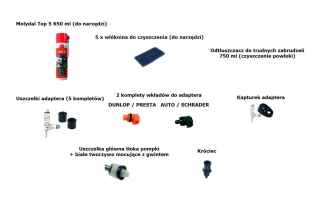 Zestaw konserwujący do narzędzi i pompki Zestaw konserwujący do narzędzi i pompki
